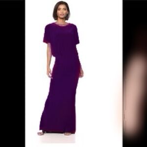 NWOT Norma Kamali Rich Purple Fishtail Maxi Dress